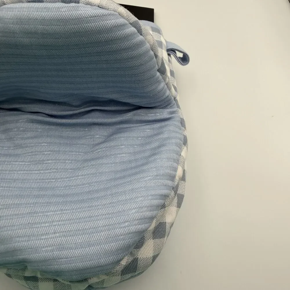 Lauren Ralph Lauren Set of 2 Mini Mitts Oven Mitt Light Blue White Gingham NWT